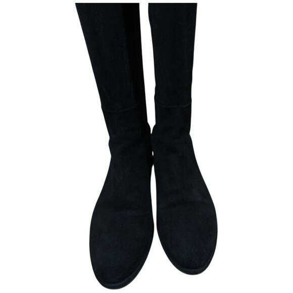 Stuart Weitzman Rambling Suede Mid-Calf Boots In Black Size 8 - Picture 6 of 16